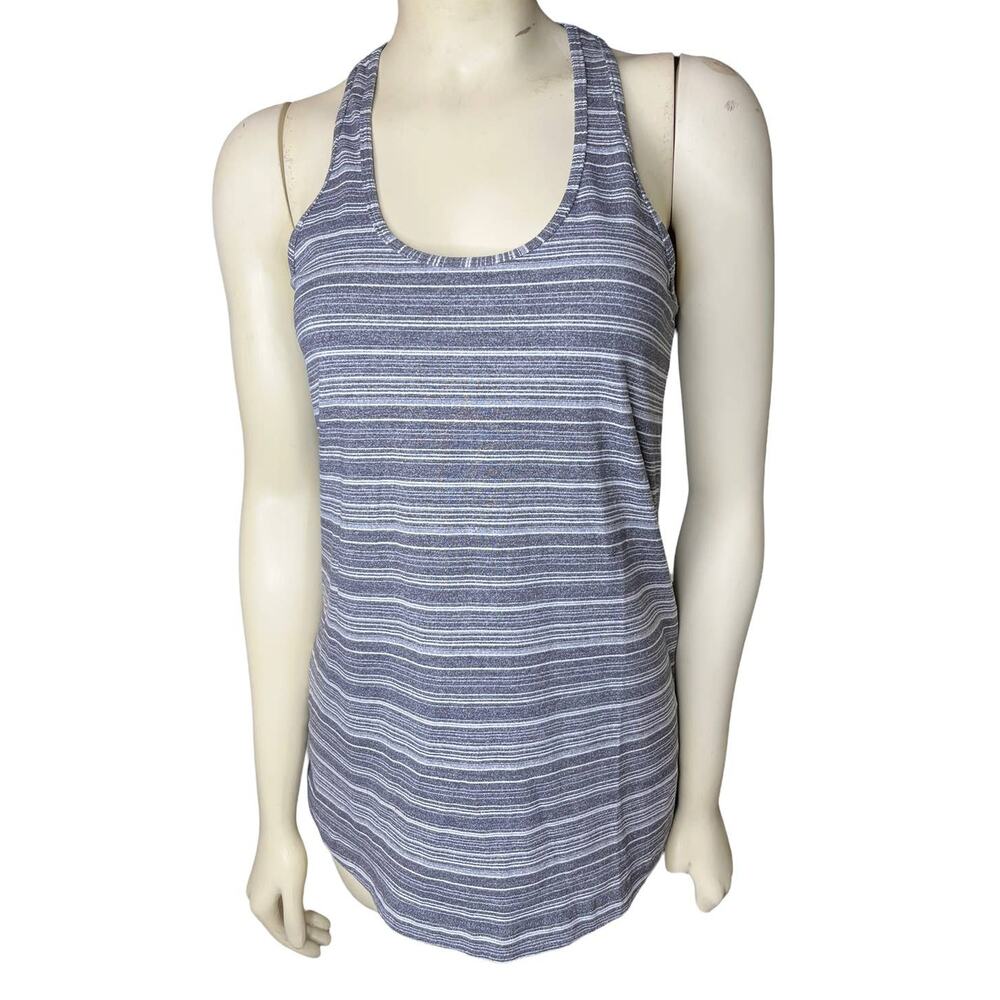 Lululemon Gray Striped Racerback Tank
